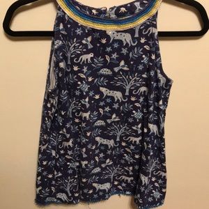 Sleeveless cotton top